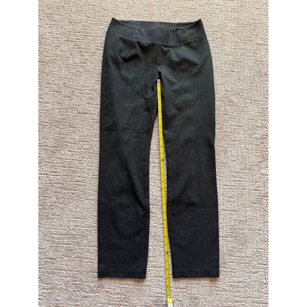 Eileen Fisher Charcoal Gray Viscose Stretch Slim Straight Leg Ankle Pants S/P